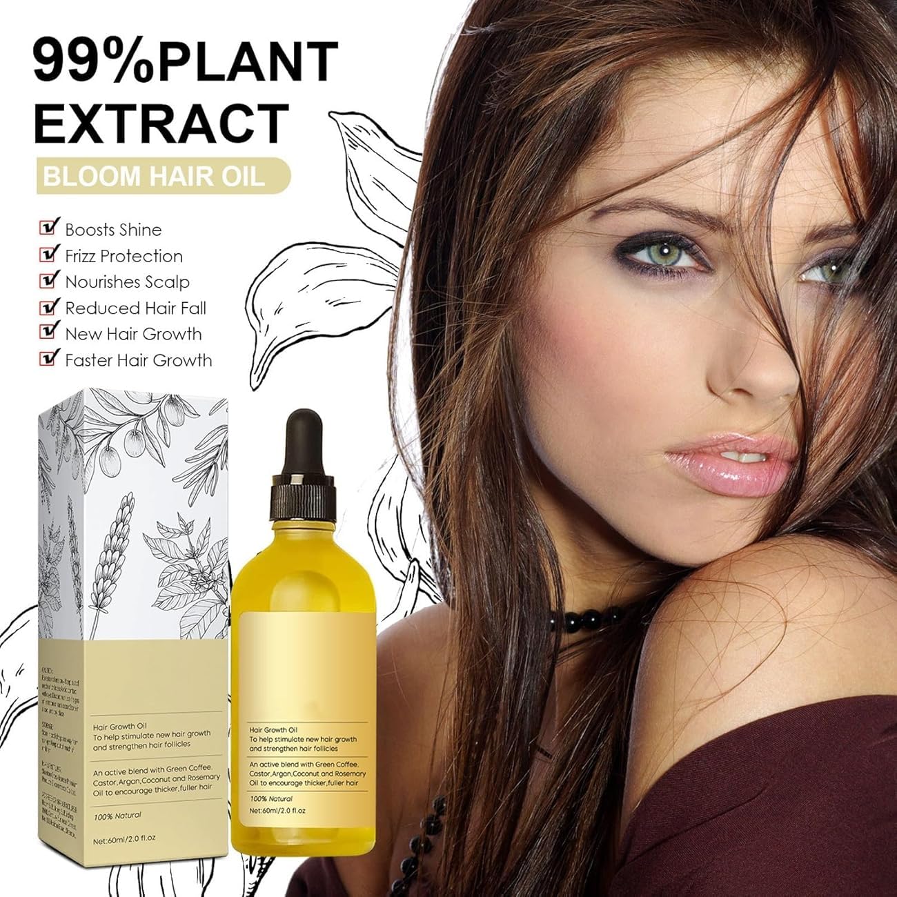 HairBloom - Vegan Hair Growth Oil (pack of 2)
