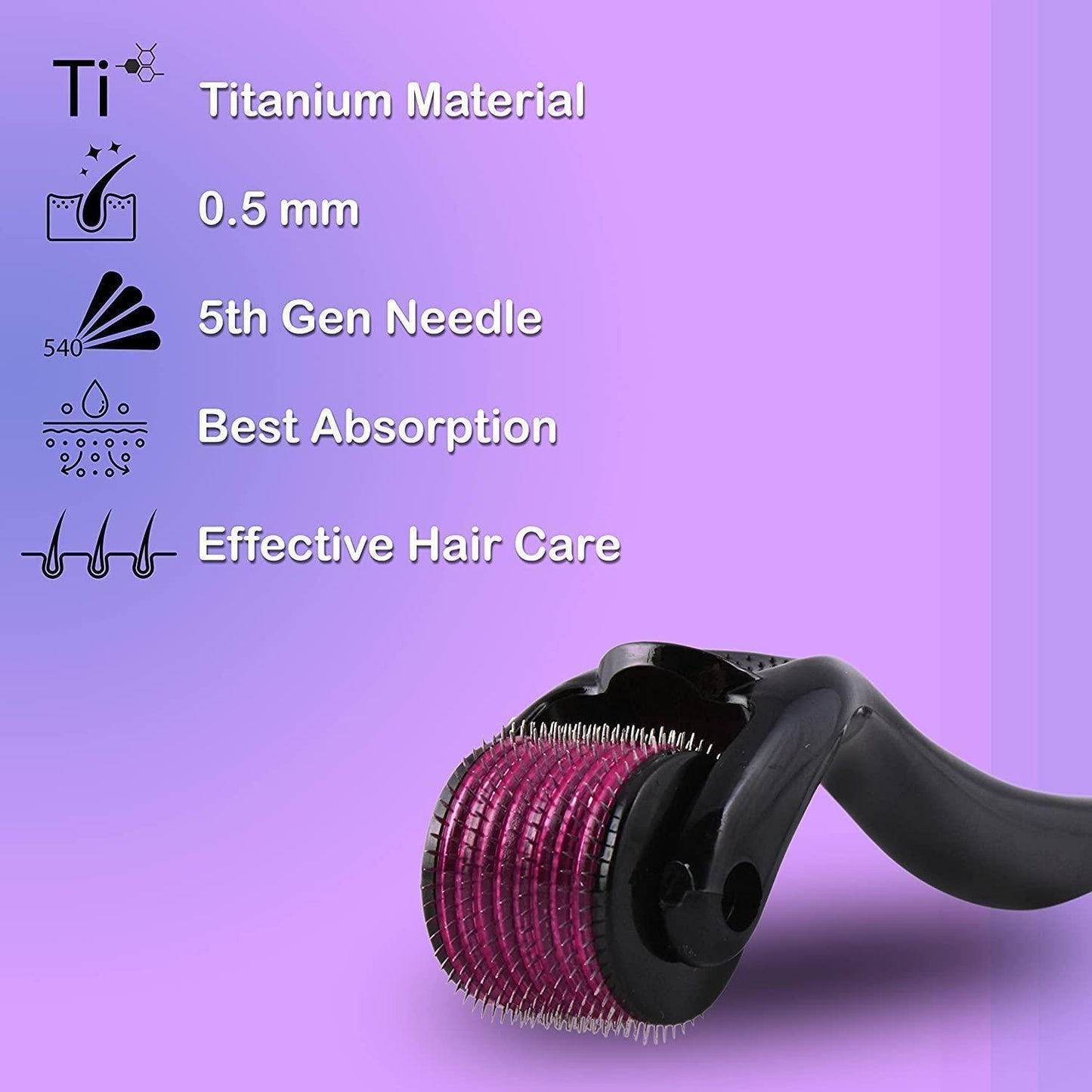 0.5mm Derma Roller for hair regrowth